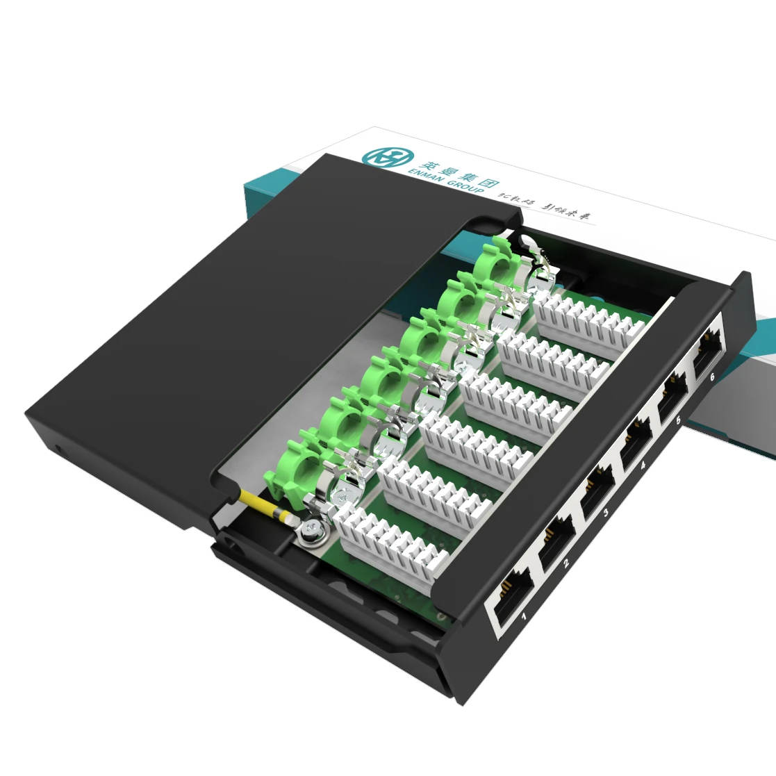 Коммутационная панель, 6 портов, лидер продаж, коммутационная панель RJ45 CAT6A CAT6 poe, сетевая коммутационная панель 0.5u