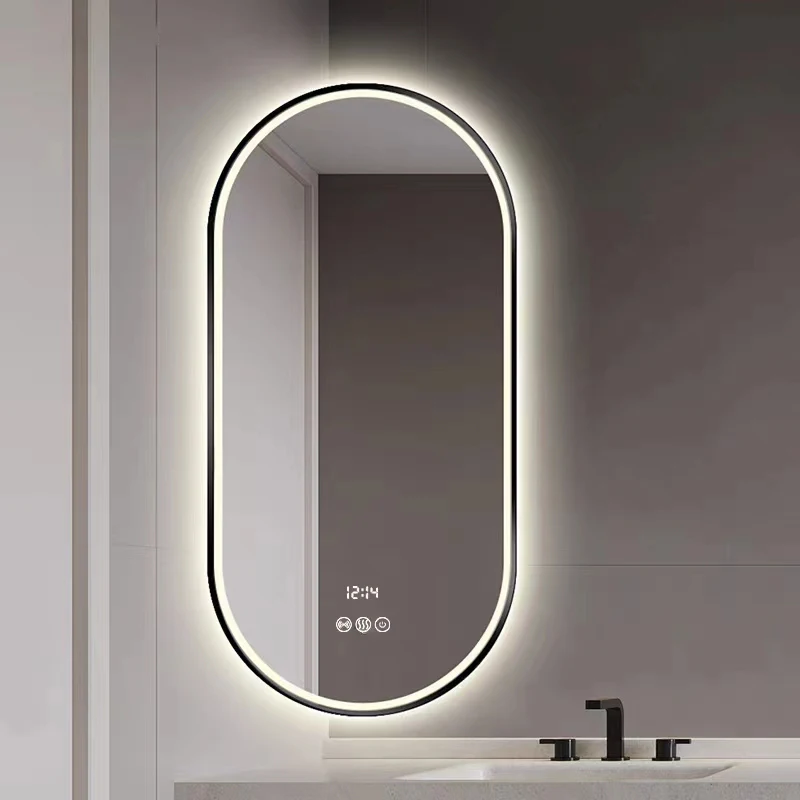 Arch Oval Bathroom Anti Fog Smart Mirror Illuminated Led Vanity Mirror for Hotel Bathroom Project