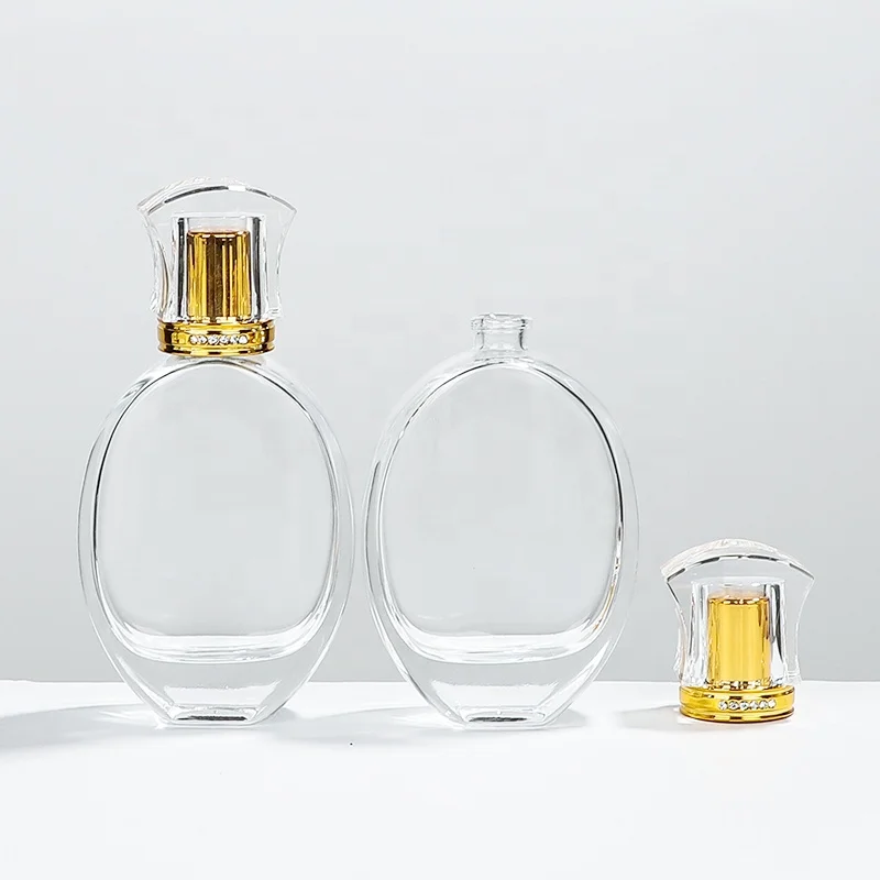 Wholesale Custom Shape China Manufacturer Clear Empty 50ml Perfume Bottle With Logo Cap