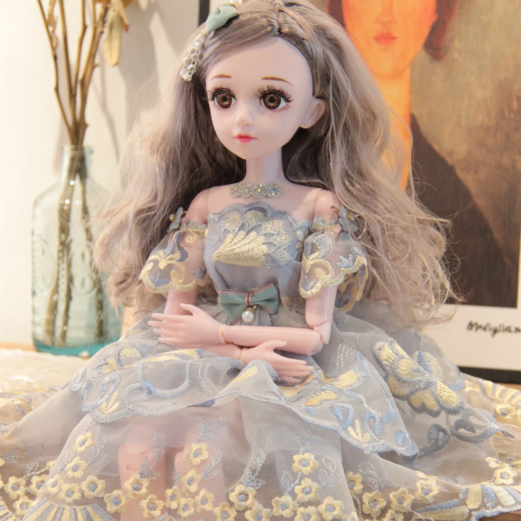 60 cm cheap price Custom BJD Doll wholesale baby dolls Fashion Princess Clothes Suit  Girl Gift Toy Princess Doll
