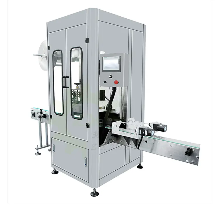 PVC Stretch Automatic Water Bottle Sleeving Labeling Machine For Aerosol Cans