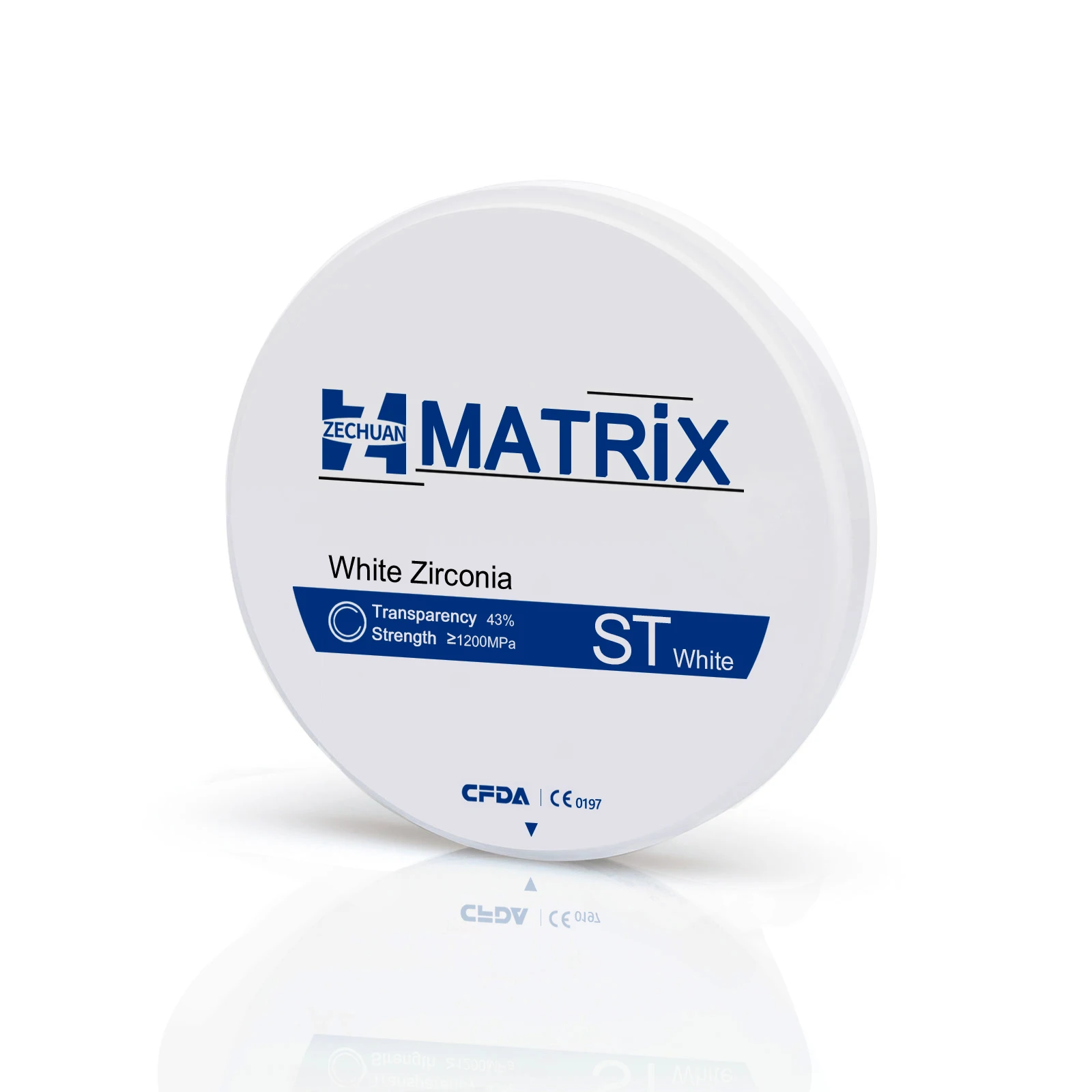 ZECHUAN Ultra transparent white zirconium blocks are used for dental crowns in posterior teeth