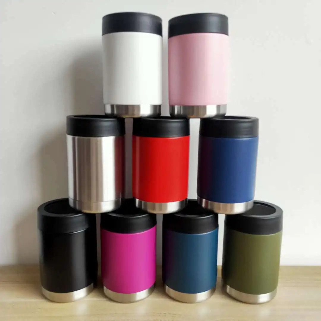 
12oz 14oz australia size can cooler stainless steel drink cooler insulated can holder stainless steel beer cooler can holder 