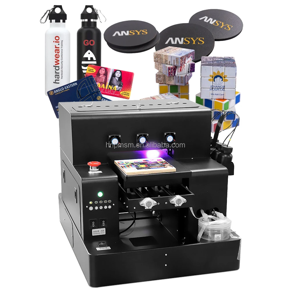 Hot Selling Desktop Uv Inkjet Printer Top Multifunctional Flatbed Uv Printer Uv Printing Machine on Bottle