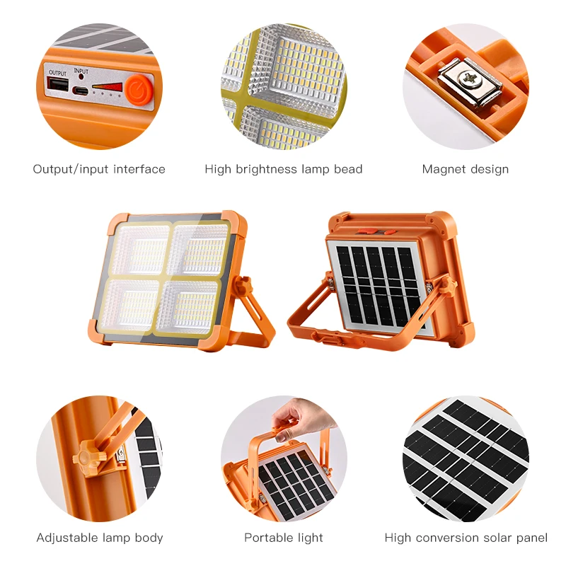 New Products Solar Charging Light Large Capacity LED Solar Emergency Light Outdoor Light