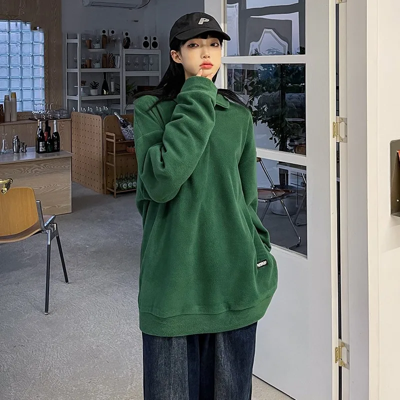 Autumn ladies high quality loose trend Chinese style comfort lazy casual hoodie & sports hoodie