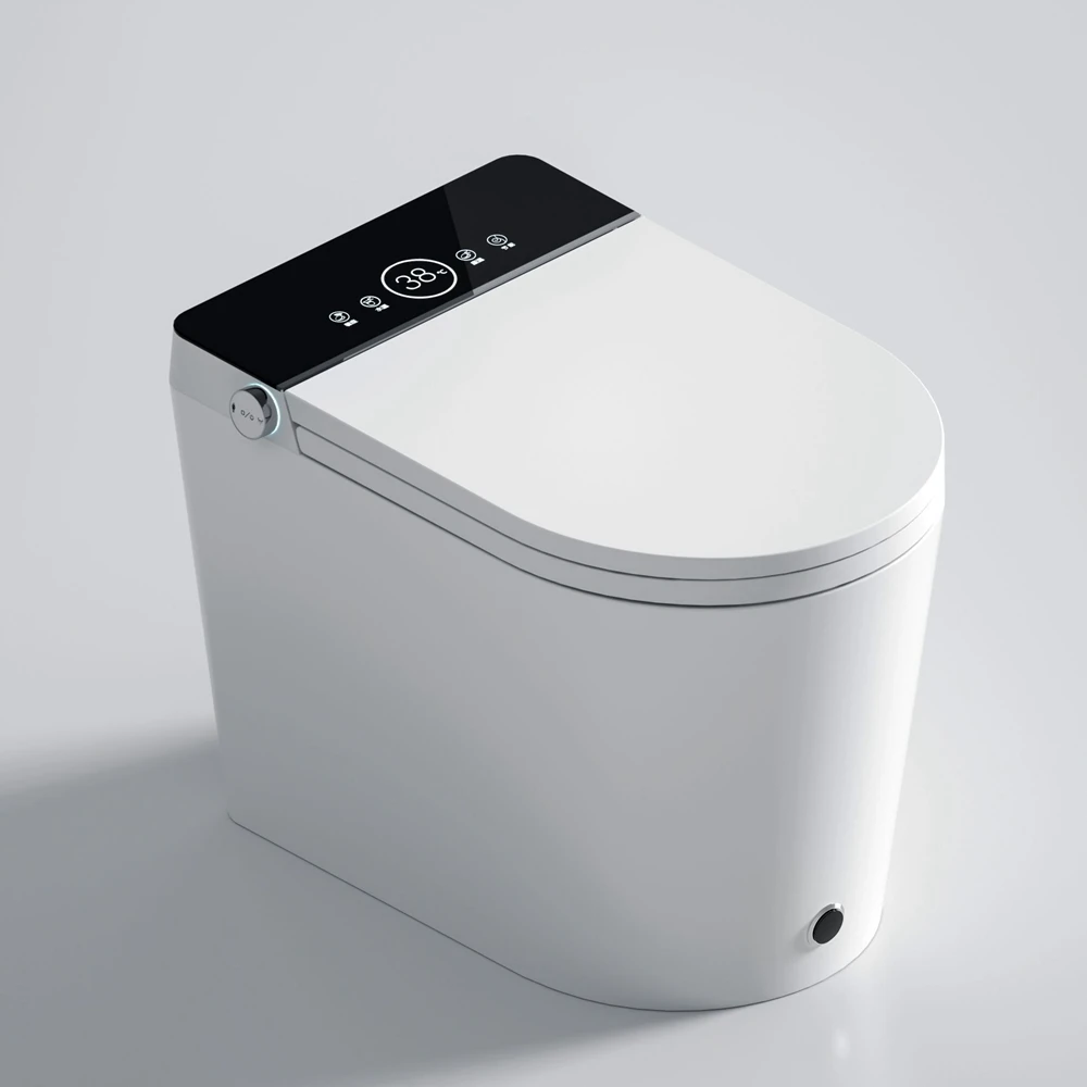 free hand intelligent household smart black fully automatic toilet water