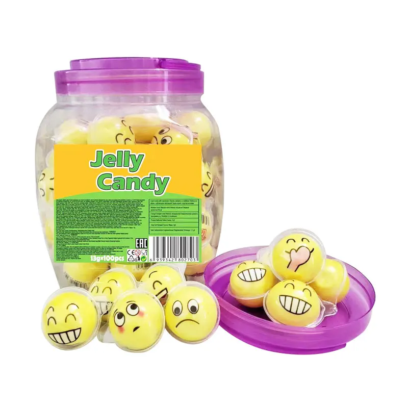 Funny Halloween Multi Colored Eyes Ball Shape Jelly Candy Fruity Flavor Gummy Candy For Kids