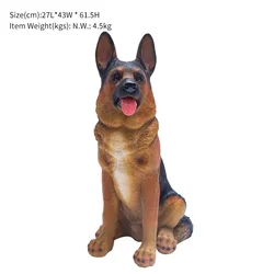 amazon hot sale animal figurines resin german shepherd statues garden dog sculpture