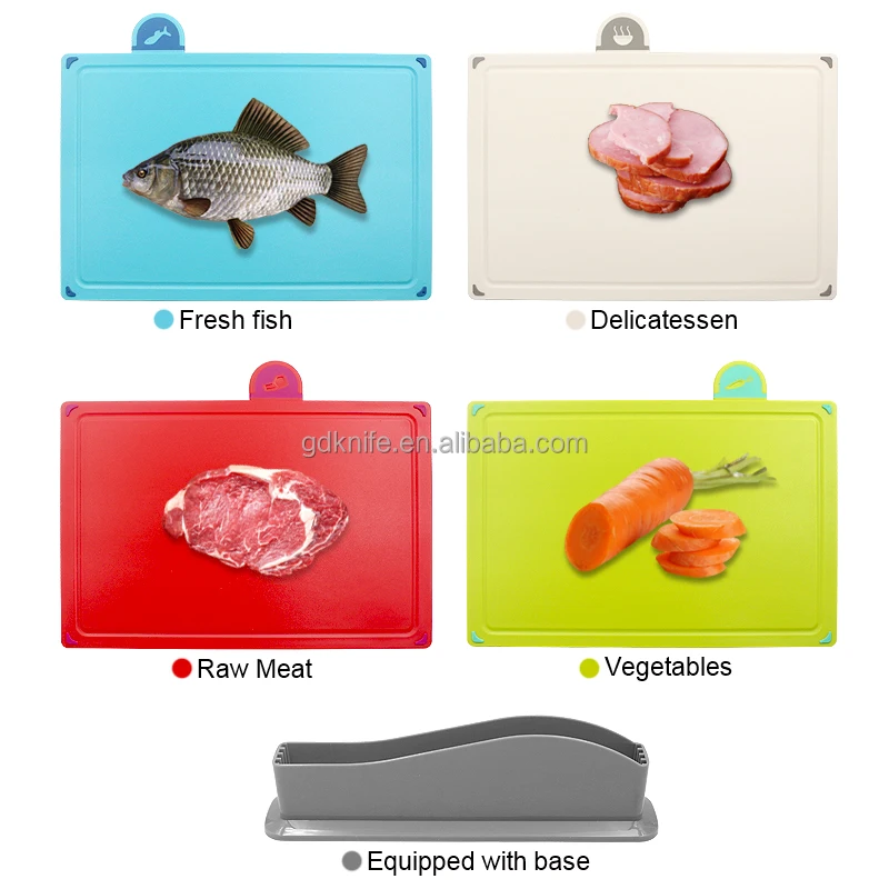 Food Safety Plastic Chopping Board Blocks Inserts Fish Meat Vegetable Cut For Kitchen Cheese Cutting Board Set