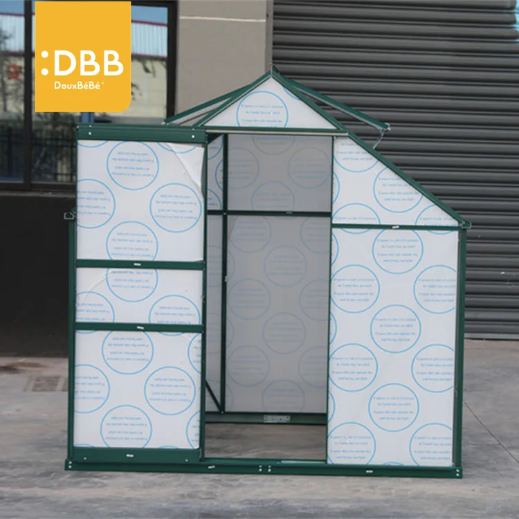 6x4 Ft Wholesale Modern Pvc Coated Outdoor Greenhouse Polycarbonate Aluminium Wall Garden Greenhouse