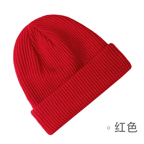 Custom Knitting Rib Winter Beanies Men Hats for Adults with private Label