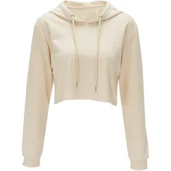 Женский спортивный Укороченный свитшот с длинным рукавом и принтом логотипа на заказ