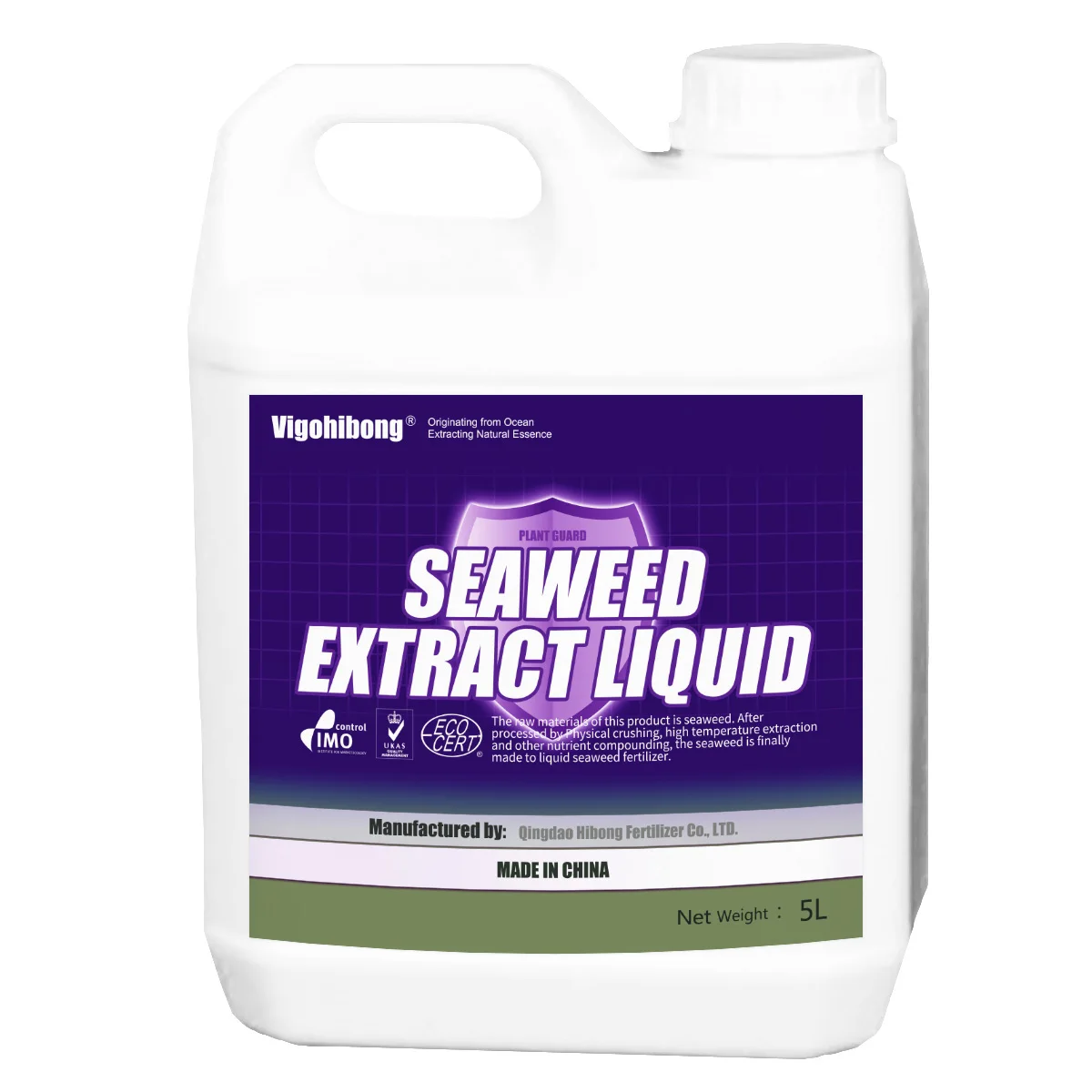 
SeaHibong Hydroponic Nutrients Solution Biological Enzymolysis Seaweed Extract Liquid Organic Fertilizer For Rubber 