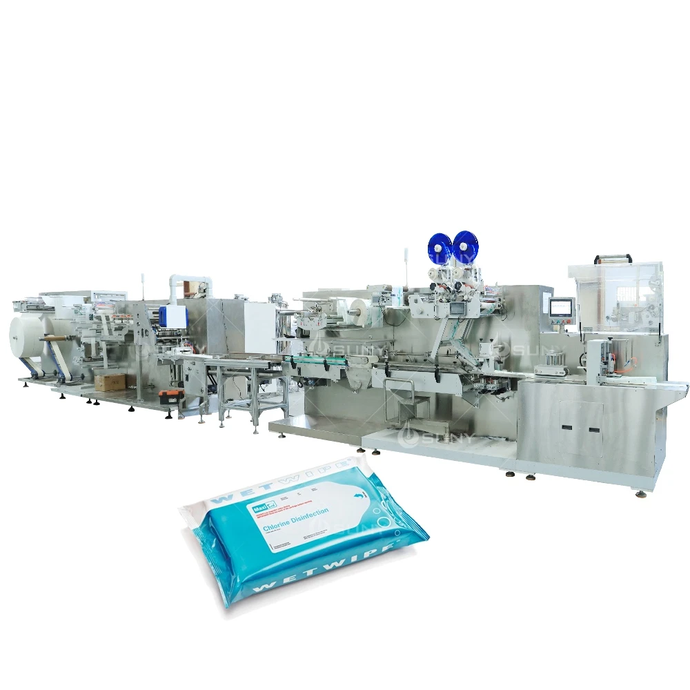 Good Quality Automatic Wipes Wet Face Tissue Packing Machine High Speed Alcohol Swab Wet Wipes Manufacturing Machine