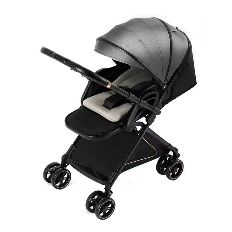 Coche Para Bebes Lightweight Stroller Baby Compact Travel Buggy One Hand Foldable Two Ways Baby Stroller With Dinner Plate