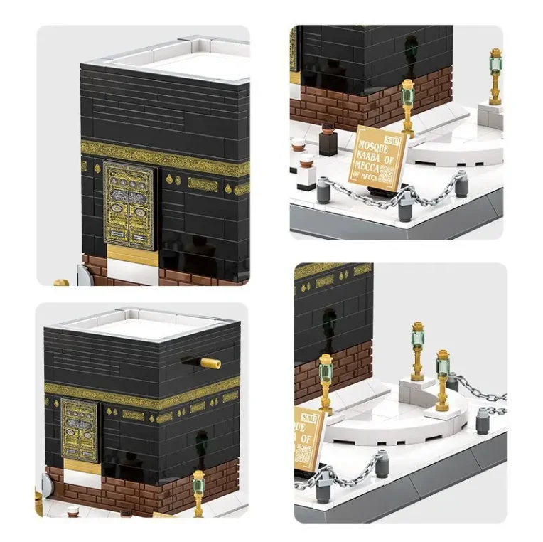Wholesale Large Building Block Set Islamic Toys Muslim Kaaba Decoration Haj Gift Building Block Set Bricks Toy Kids Adults