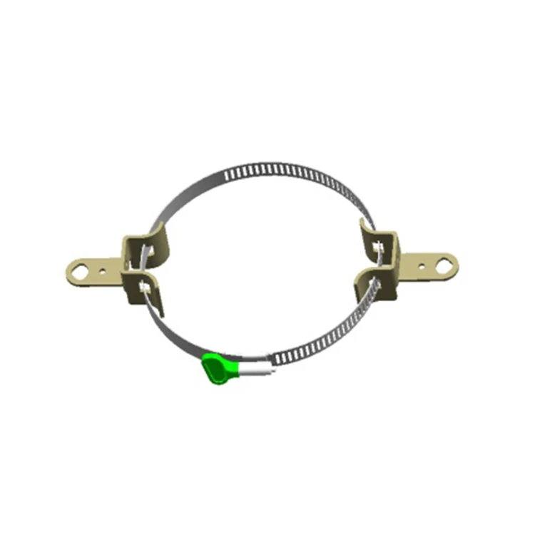 NF-1652A-2O Telecom Tower Pole Width 12mm Diameter Range 100-200mm Lightning Protection Hoop Fastener For Flat And Round Cable