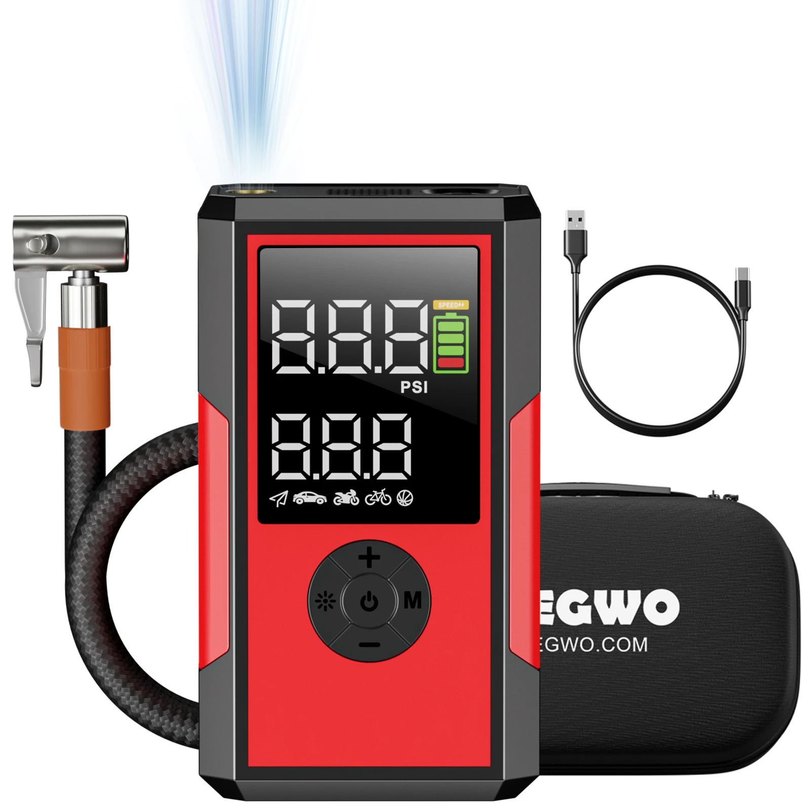 New Wireless Mini Car Tyre Electric Portable Air Pump Digital Car Air Compressor 12v Tires Inflators With Lcd Display