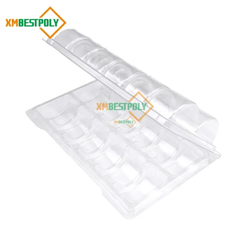 12 Packs Macaron Clear Plastic Blister Container Macaron Cookie Clamshell Display Tray