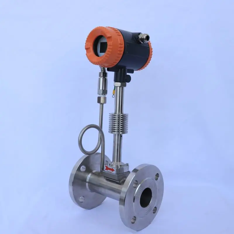 High accuracy steam flowmeter helium ammonia gas vortex flow meter CE approved Flange connection vortex flowmeter