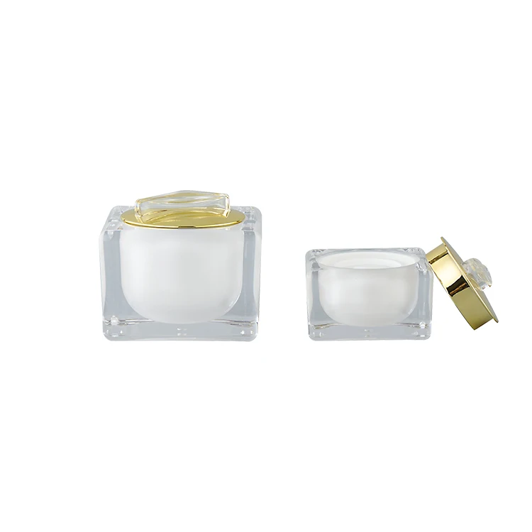 Square Shape Pearl White 30g 50g Skin Care Face Cosmetic Cream Bottle ,body Cream Bottle