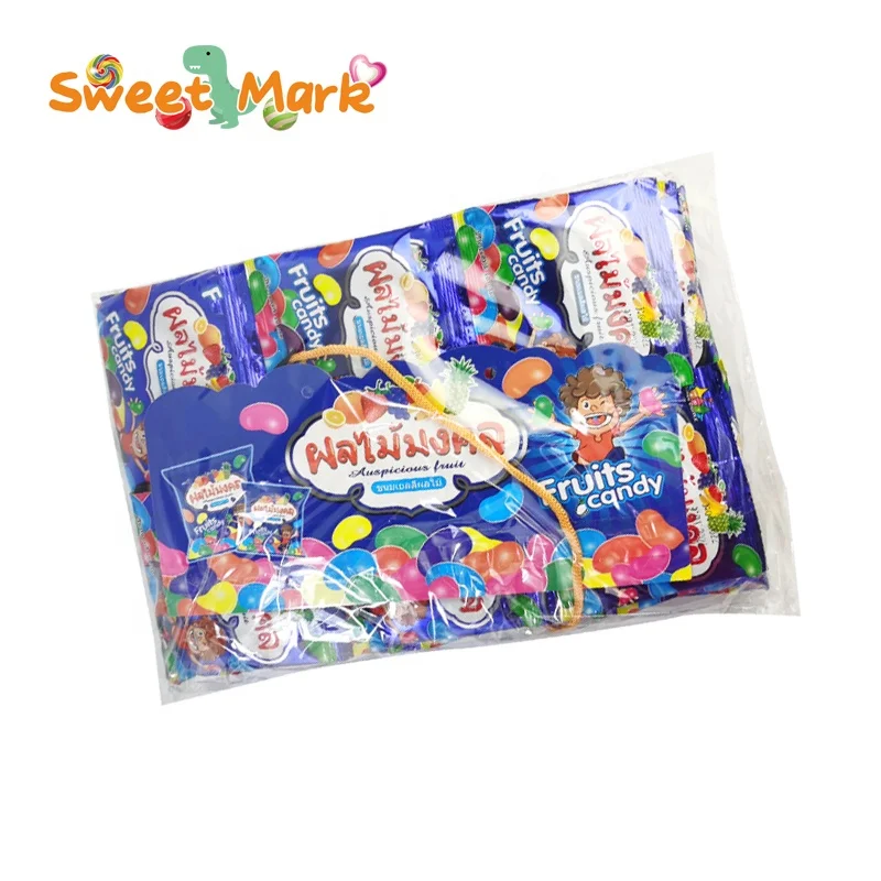 Colorful Mixed Fruit Flavored Candy Halal Candy Soft Jelly Beans