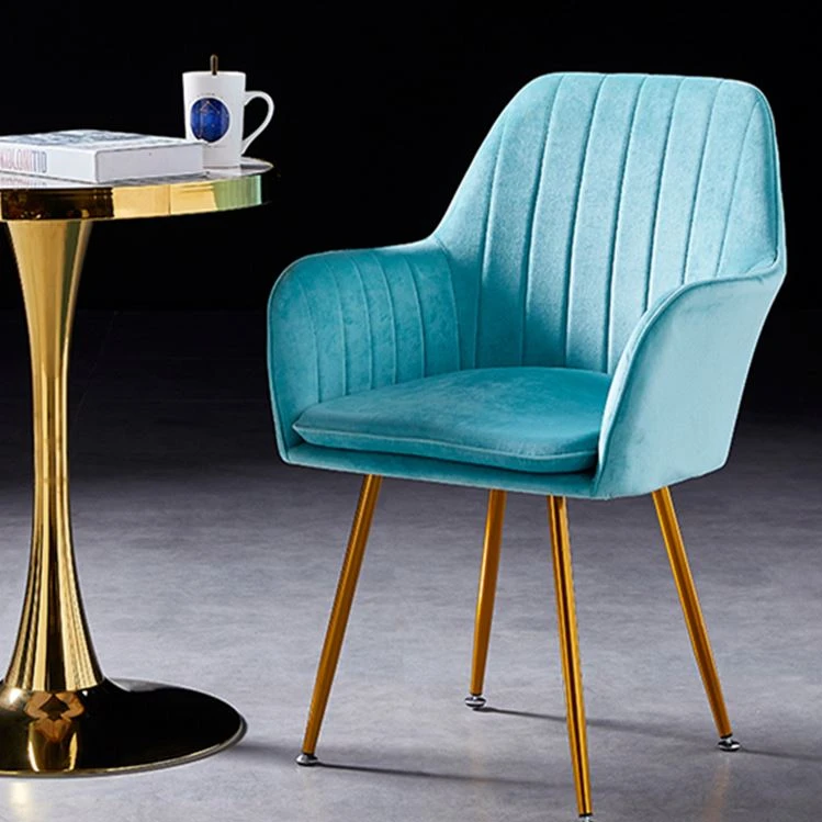 Wholesale Luxury Green Velvet Dining Chair Modern Furniture Nordic Dining Room Metal Dinning Chair For Dining Table