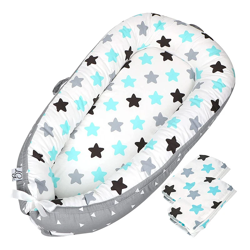 Многофункциональное органическое детское переносное гнездо для кроватки