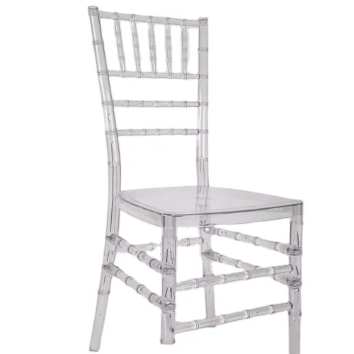 Прозрачный пластиковый стул Chiavari от Тиффани для свадебного банкета clear2