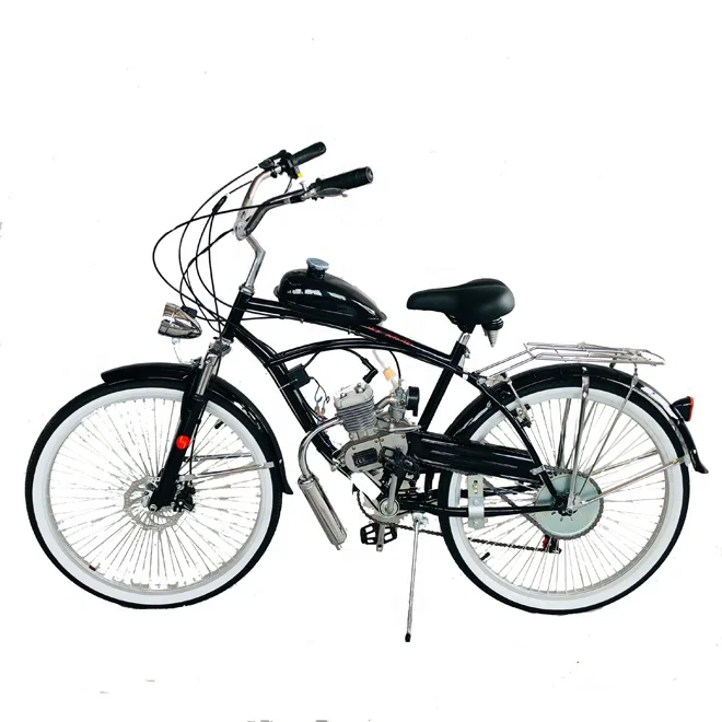 26 inch 7 gear motorized beach cruiser bike 80cc engine kit gasoline moto cycle motor bicycle