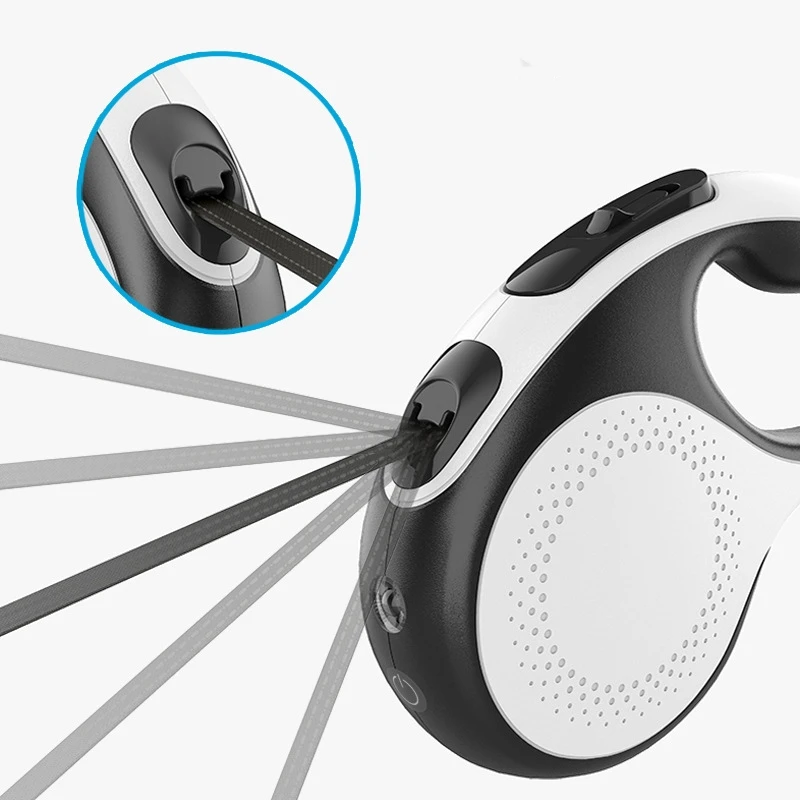 Hot Sale LED Light Pet Automatic Retractable Traction Rope Rechargeable Reflective Dog Leash