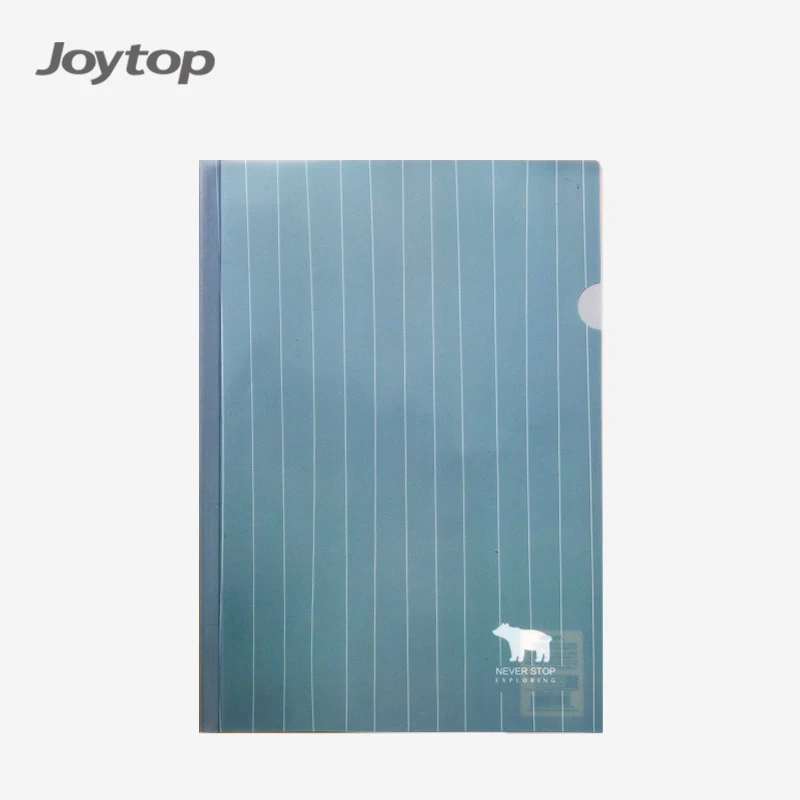 Joytop 9056 Custom Office Geometric Supplies Stripe Design A4 Sliding Bar Plastic Pp Report File
