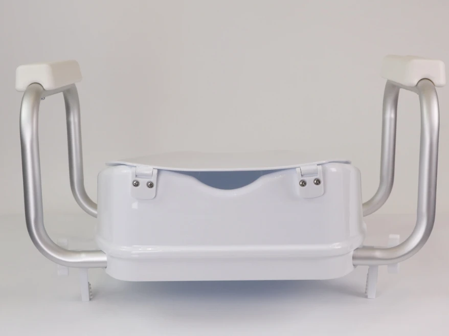 SUNCARE Height Adjustable Elevated 4 Inches PP Commode Homecraft Raised Toilet Seat With Armrest