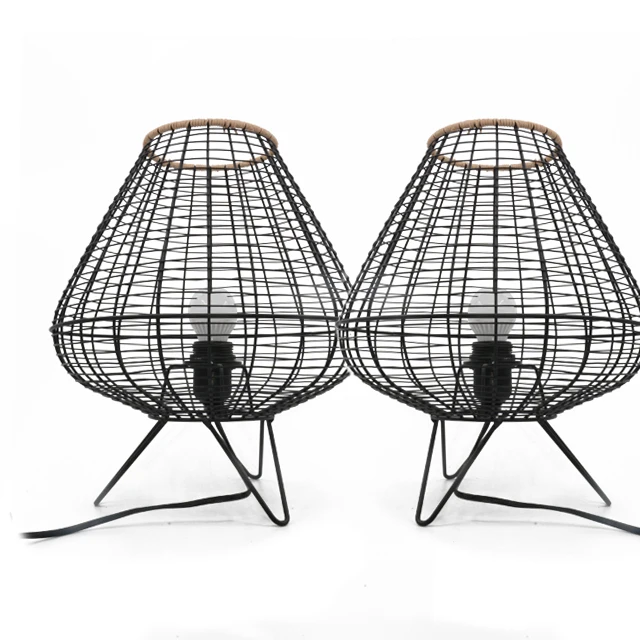 High quality best price Woven led Table Lamp Ins Home Decoration Light Simple Desk Lamp