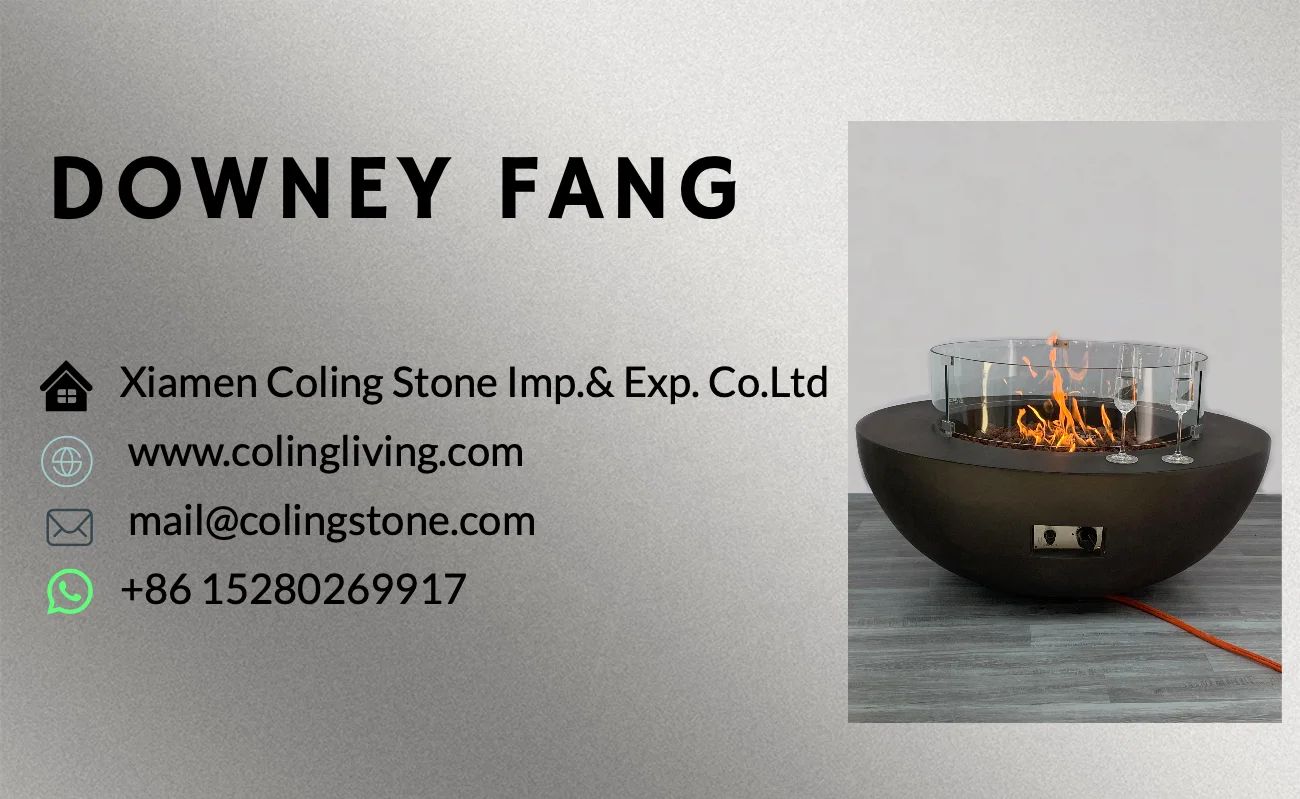 COLG003 Coling Pozo de fuego garden fireplace gas Burner Outdoor concrete fire table