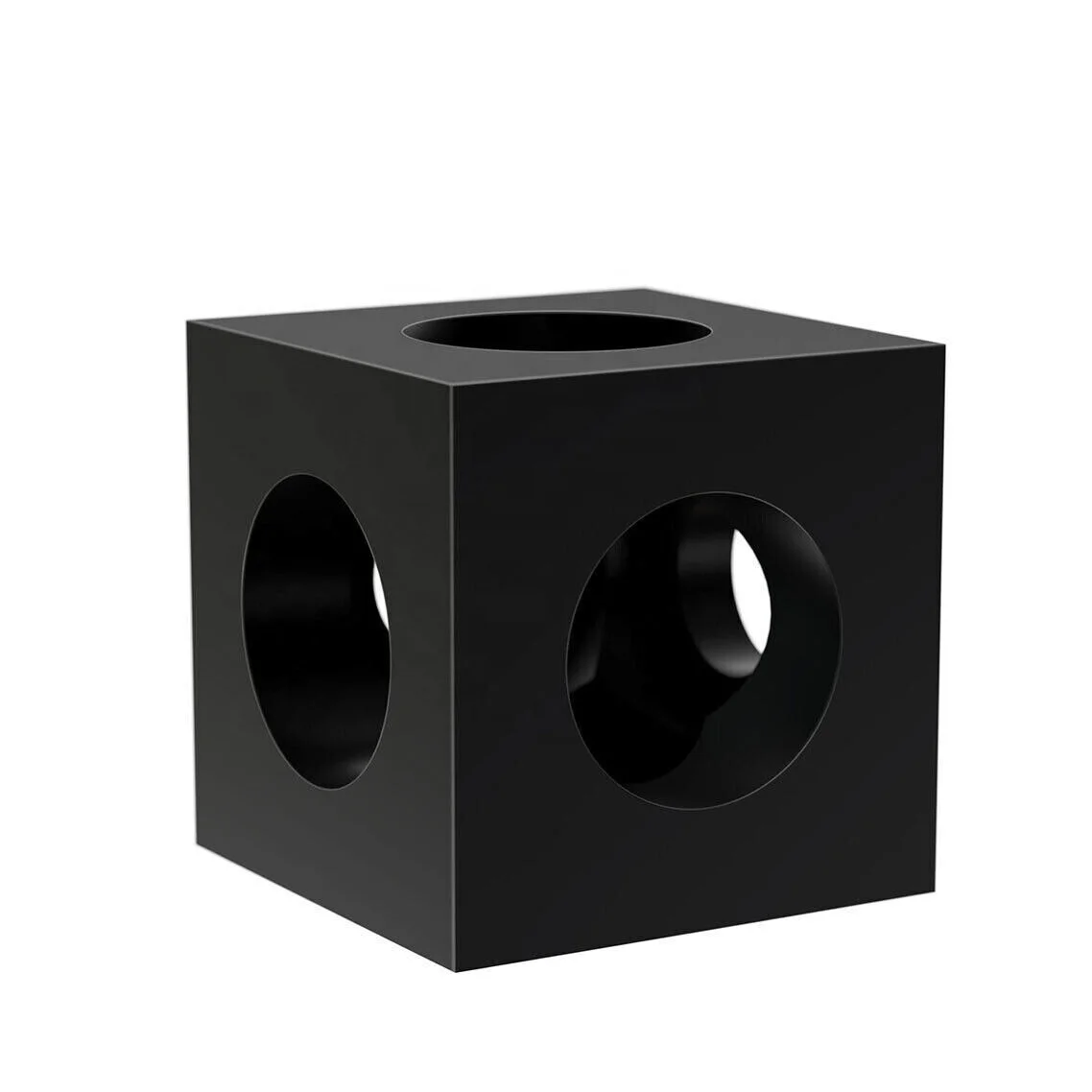 cnc machining Aluminum Cube Prism Connector V-slot Three Way Corner Bracket for 3D Print