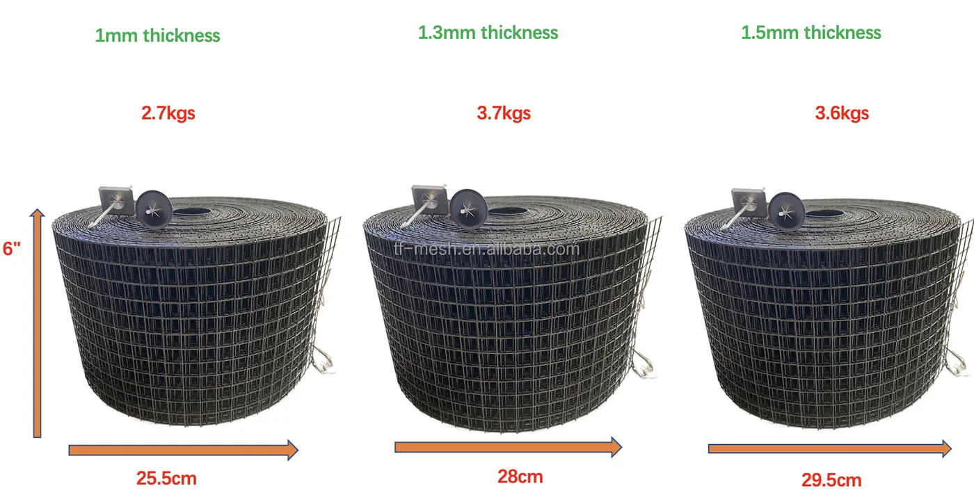 Black PVC Bird Netting 6inch x 100ft Critter Guard Pest Control Animal Design Effective Pigeons Other Solar Panel Mesh