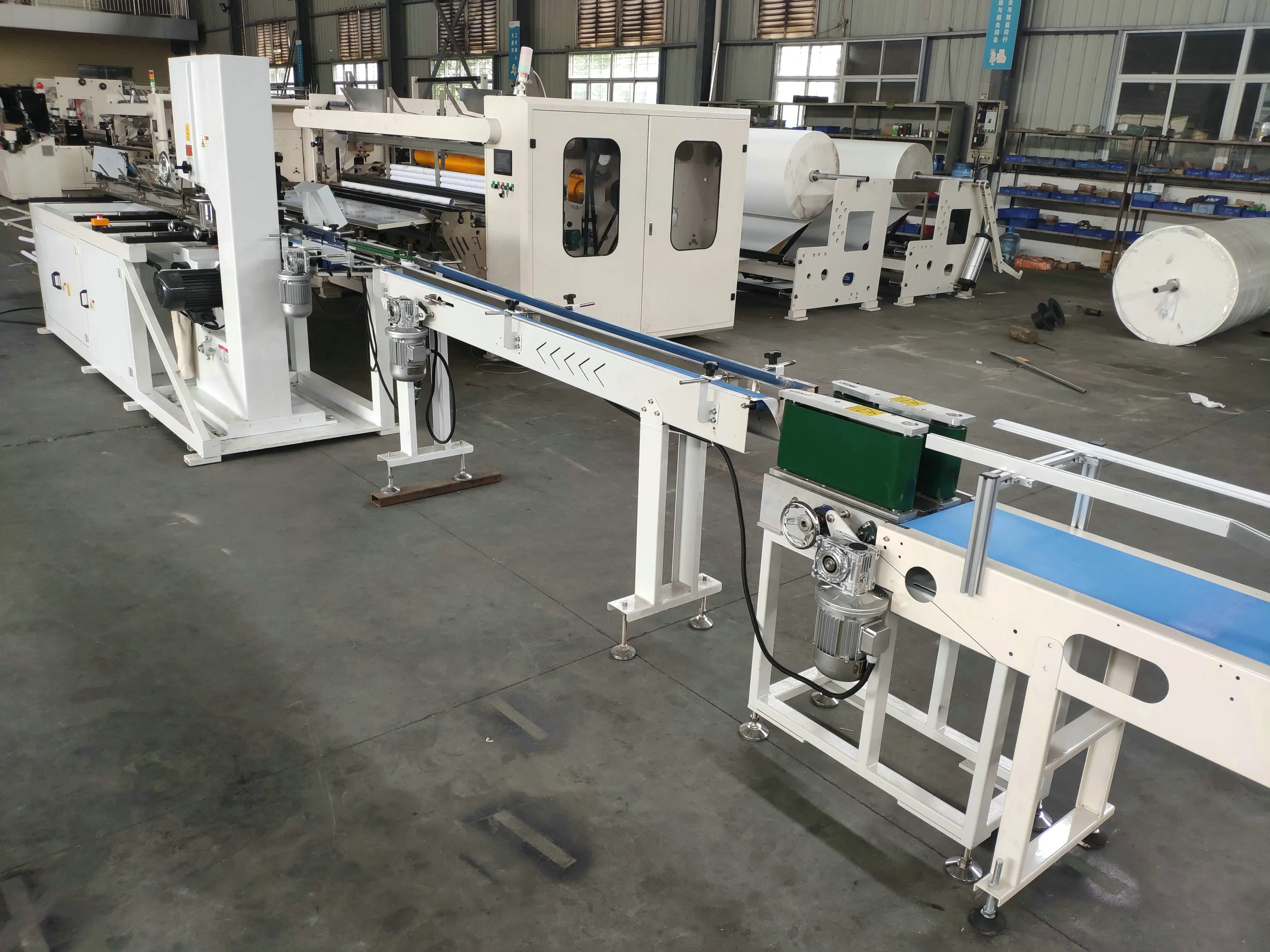 Semi auto good quality full automatic toilet tissue paper embossing machine production line