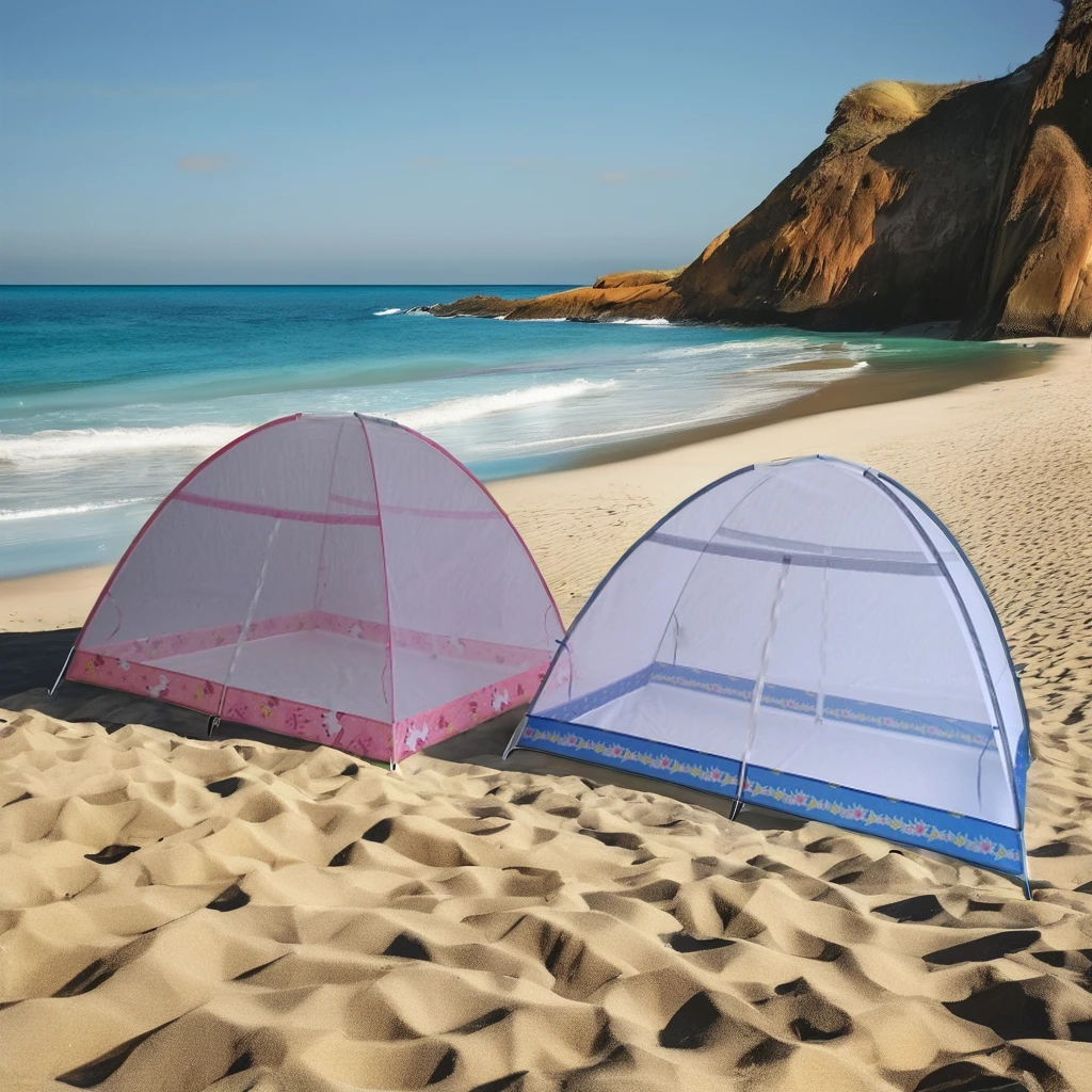 Wind Valley Waterproof Indoor Mesh Bed Tent Breathable Foldable Portable Pop Mosquito Net Kids Single Layer Fiberglass 2-Person