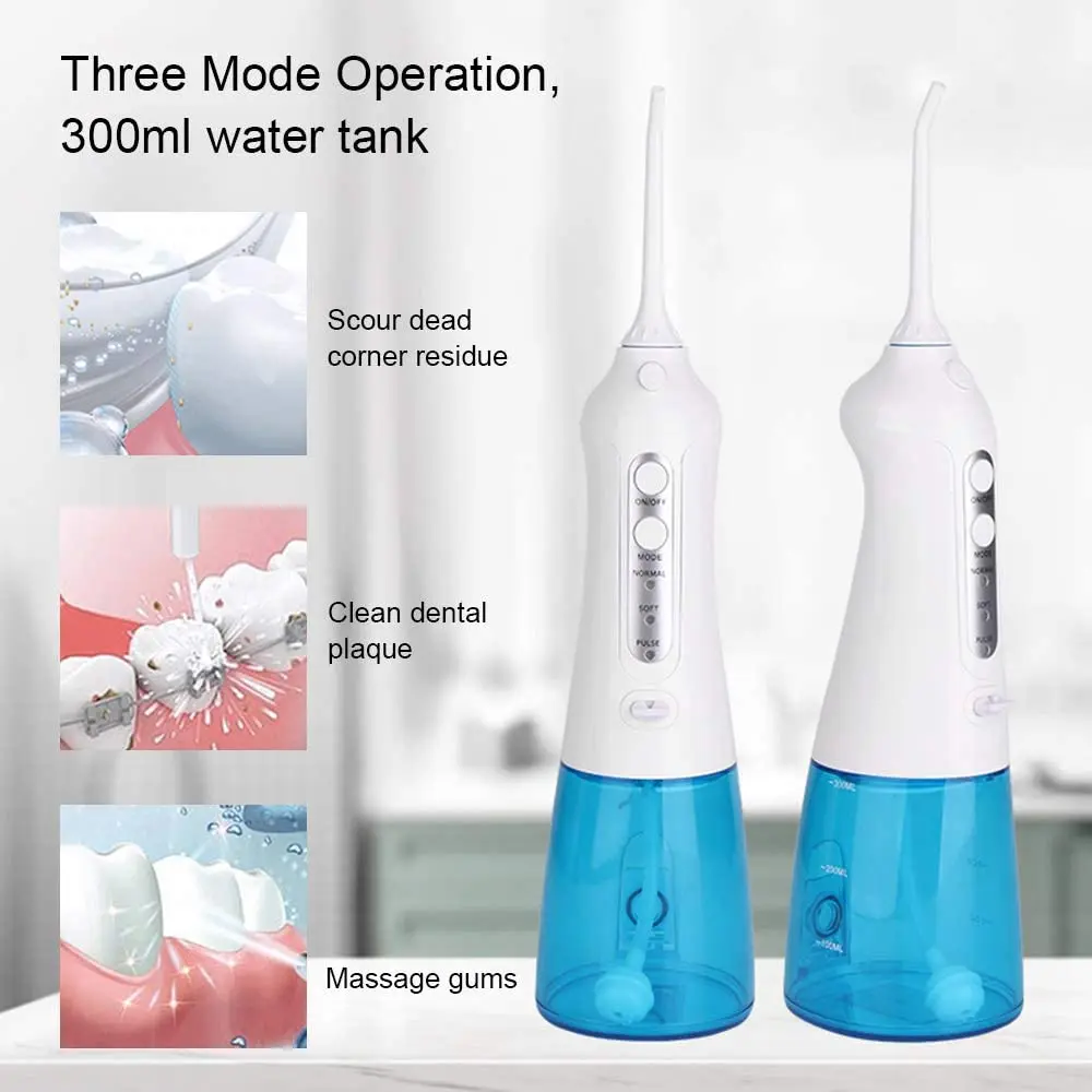 Colors Customized Waterproof Dental Flosser with 6 Interchangeable Jet Tips Detachable Water Tank for Home Travel Oral Irrigator