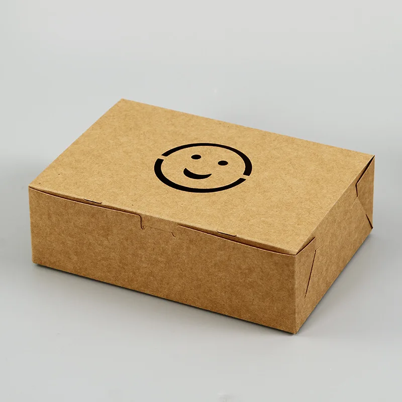 Hot Selling Smiley Fast Food Paper Box Grease Proof Fried Chicken Delivery Box
