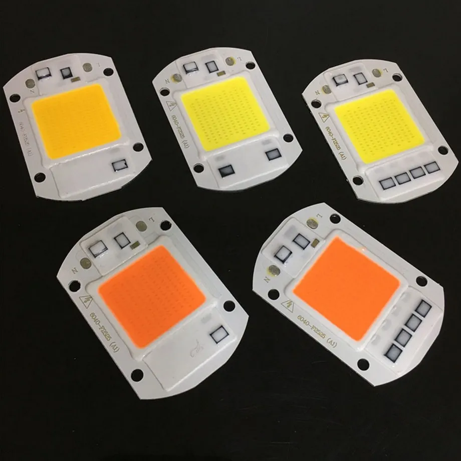 20 Вт 30 50 супер яркий полный спектр 380-840nm LED холодный белый и теплый COB чип 110 В 220 Smart IC 60x40 мм алюминиевая печатная