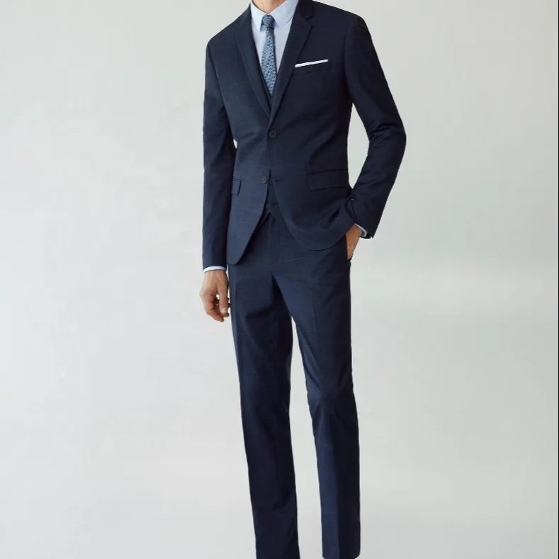 
Factory Wholesale Italian Design Custom Made Tuxedo Jacket 2 Piece Groom Terno Suits For Men Dress 