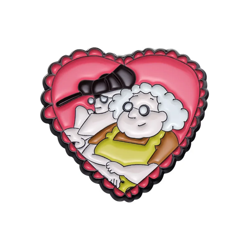 good stock wholesale New Creative Cartoon TV Series Couple Red Love Alloy Oil Drop Metal Brooch pin Fun Fashion Logo Pin