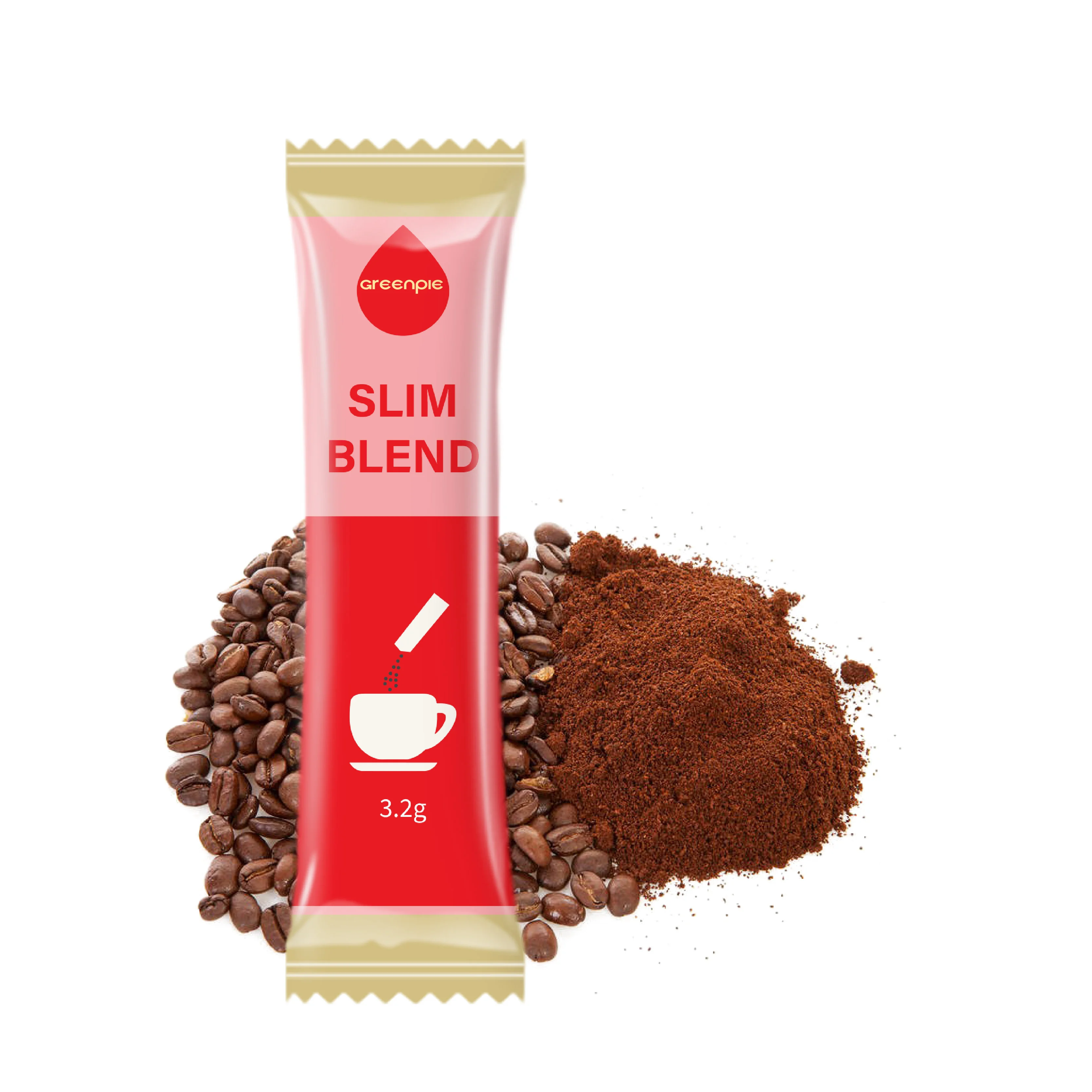 Greenpie OEM Dietary Fiber L-carnitine Diet Coffee Skinny and Burning Fat Instant Coffee Powder