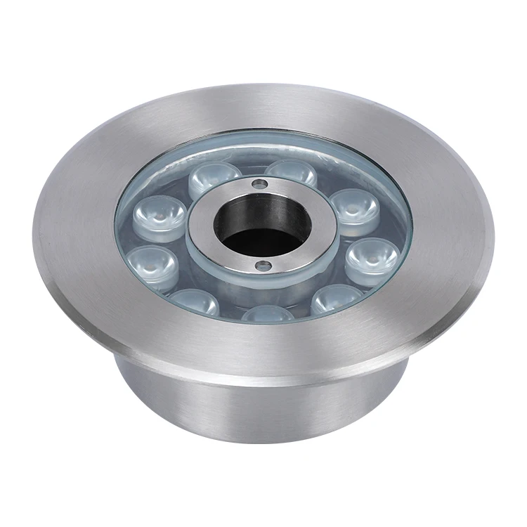 Runhualighting outdoor landscape underwater Fountain lights Stainless steel 304 RGB IP68 waterproof led swimming pool lighting