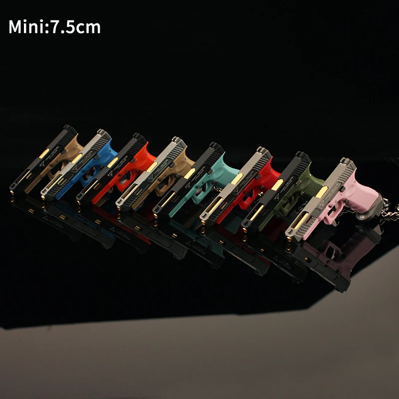 Metal Toy Gun Model Realistic 75mm Toy Gun Pistol Metal Hand Gun Shape Keychain JW2 Taran Tactical G34 TTI G34