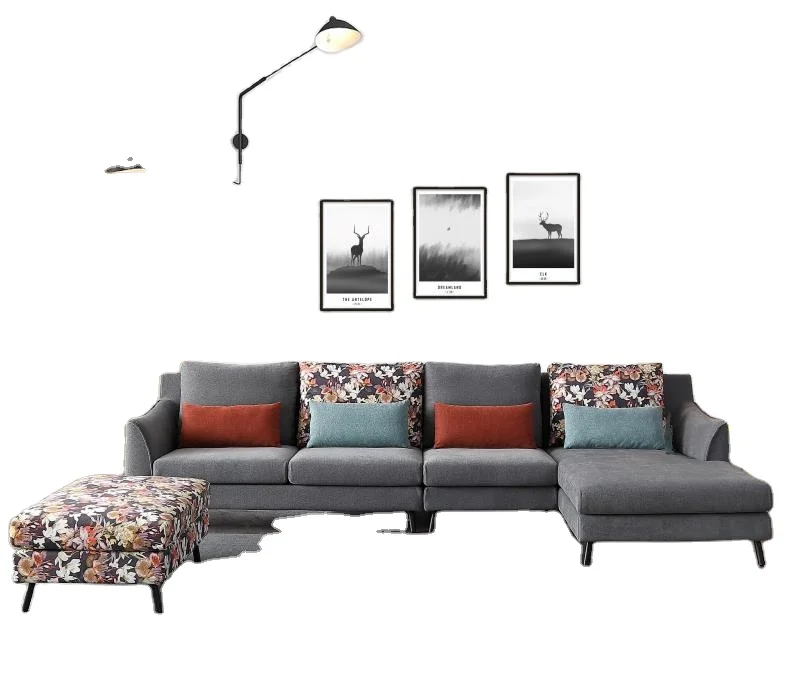 Home Living room Sofa very soft grey fabric colors