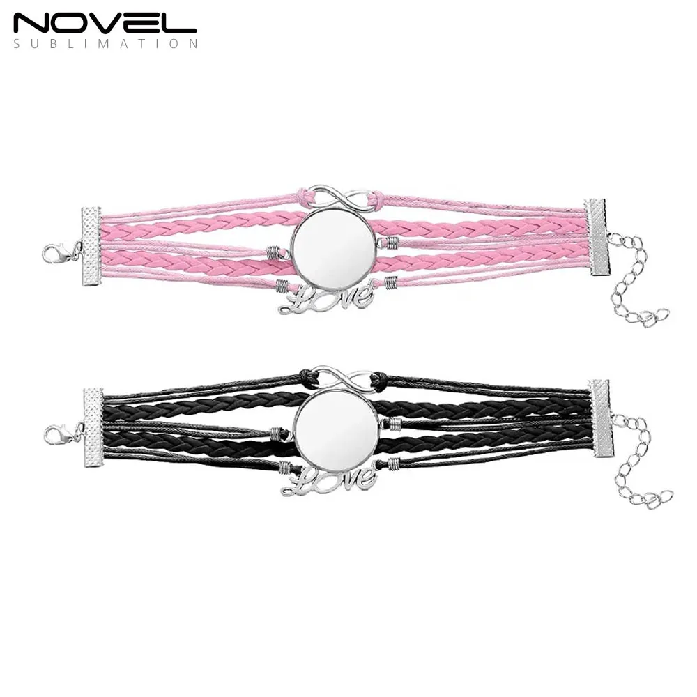 Most Popular DIY Dye-sublimation Multi-Kniting Bracelet With Blank Metal Insert